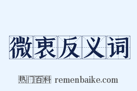 微衷反义词是什么意思的图片
